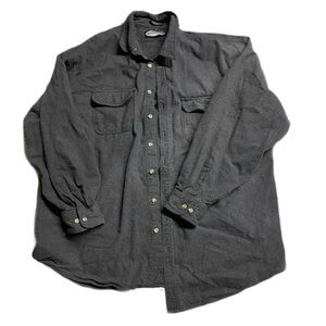 Gray Flannel Button Down Shirt